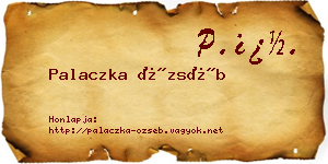 Palaczka Özséb névjegykártya